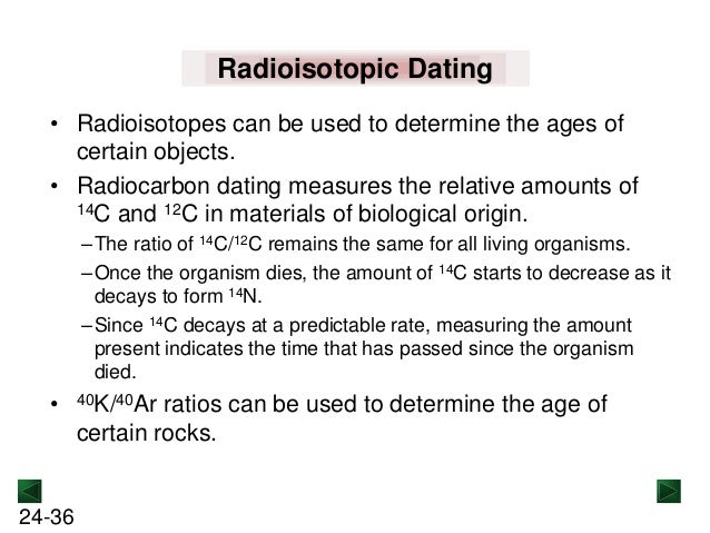 Radioisotopic dating